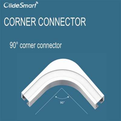 Olide Curtain and Blind Corner Connector For Corner Windows Work With Smart Automatic Curtain Motor Slide Curtain 90 135 Degree